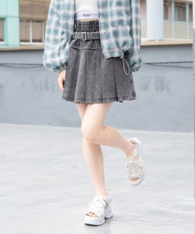 【レピピアルマリオ/repipi armario / KIDS】のライトデニムプリーツスカート 人気、トレンドファッション・服の通販 founy(ファニー) ファッション Fashion キッズファッション Fashion for Kids デニム Denim, Jeans Material プリーツ Pleats, Pleated 夏 Summer 定番 Standard, Basic Item 春 Spring S/S・春夏 SS, Spring/Summer, Warm Season |ID:prp329100004600822