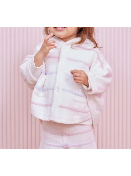 【ジェラート ピケ/gelato pique / KIDS】の【BABY】スムーズィーカラフルボーダーポンチョ インテリア・キッズ・メンズ・レディースファッション・服の通販 founy(ファニー) 　ファッション　Fashion　キッズファッション　Fashion for Kids　春　Spring　カラフル　Colorful Design　吸水　Absorbent, Quick-Dry　ショート　Short, Short Length　なめらか　Smooth, Silky Texture　ボーダー　Border, Stripe　ポケット　Pocket, Pocket Detail　ポンチョ　Poncho, Cape Style　おすすめ　Recommended / Our Picks　ギフト プレゼント　Gift / Present　PNK[066]|ID: prp329100004600839 ipo3291000000032710723