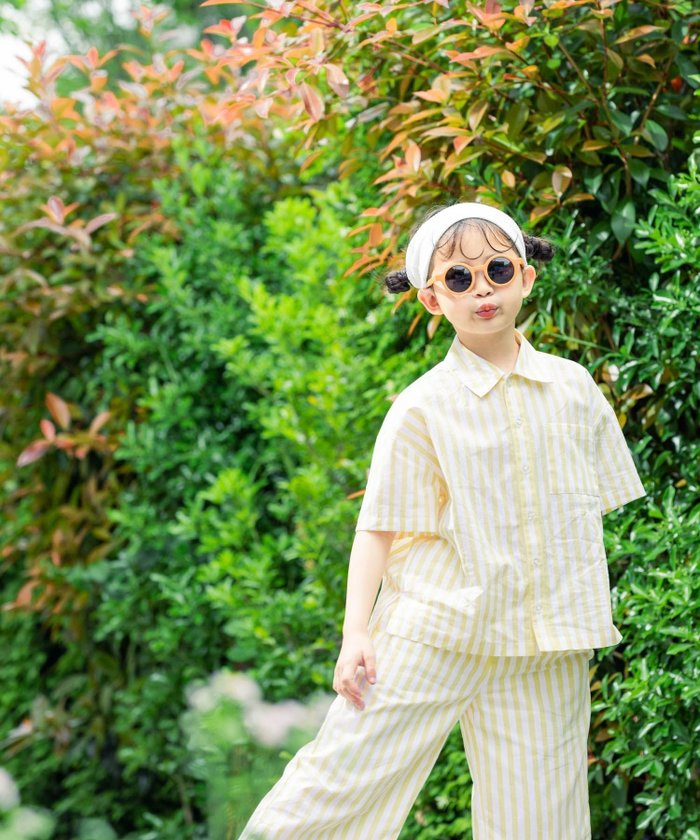 【ローリーズファーム/LOWRYS FARM / KIDS】のストライプシャツ インテリア・キッズ・メンズ・レディースファッション・服の通販 founy(ファニー) https://founy.com/ ファッション Fashion キッズファッション Fashion for Kids おすすめ Recommended / Our Picks ショート Short, Short Length ストライプ Stripe, Striped Pattern セットアップ Set-Up, Coordinated Outfit ワイド Wide, Wide Fit 夏 Summer |ID: prp329100004600843 ipo3291000000032710742