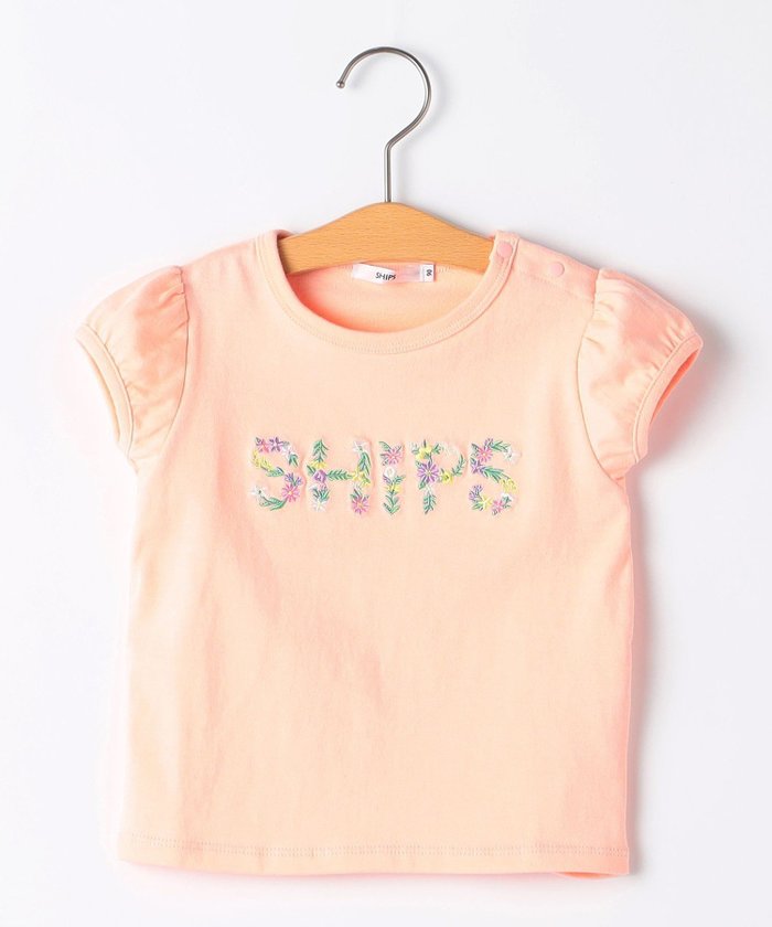 【シップス/SHIPS / KIDS】のSHIPS KIDS 80~90cm / ガーリー 刺繍 ロゴ TEE インテリア・キッズ・メンズ・レディースファッション・服の通販 founy(ファニー) https://founy.com/ ファッション Fashion キッズファッション Fashion for Kids おすすめ Recommended / Our Picks ガーリー Girly, Feminine Style スリーブ Sleeve, Long Sleeve / Short Sleeve ベビー Baby, Babywear ボトム Bottoms, Lower Wear |ID: prp329100004600844 ipo3291000000032710746