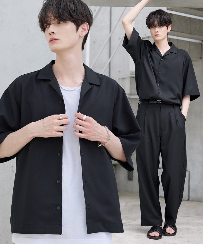 【ザ カジュアル/THE CASUAL / MEN】の【セットアップ 3点セット】防シワ接触冷感リラックスワイドシャツ+天竺タンクトップ+2タックワイドパンツ インテリア・キッズ・メンズ・レディースファッション・服の通販 founy(ファニー) https://founy.com/ ファッション Fashion メンズファッション Fashion for Men ボトムス Bottoms カットソー Cut and Sewn Top カーゴパンツ Cargo Pants, Utility Pants 今季 This Season, Current Season 吸水 Absorbent, Quick-Dry ショルダー Shoulder, Shoulder Strap セットアップ Set-Up, Coordinated Outfit タンク Tank Top, Sleeveless Top トレンド Trend, Trending Now ドロップ Drop Shoulder, Dropped Style 半袖 Short Sleeve, Half Sleeve リラックス Relax, Relaxed Fit ロング Long, Long-Length ワイド Wide, Wide Fit おすすめ Recommended / Our Picks 夏 Summer エレガント 上品 Elegant |ID: prp329100004600846 ipo3291000000032710752