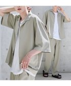 【ザ カジュアル/THE CASUAL / MEN】の【セットアップ 3点セット】防シワ接触冷感リラックスワイドシャツ+天竺タンクトップ+2タックワイドパンツ ベージュ|ID: prp329100004600846 ipo3291000000032710754