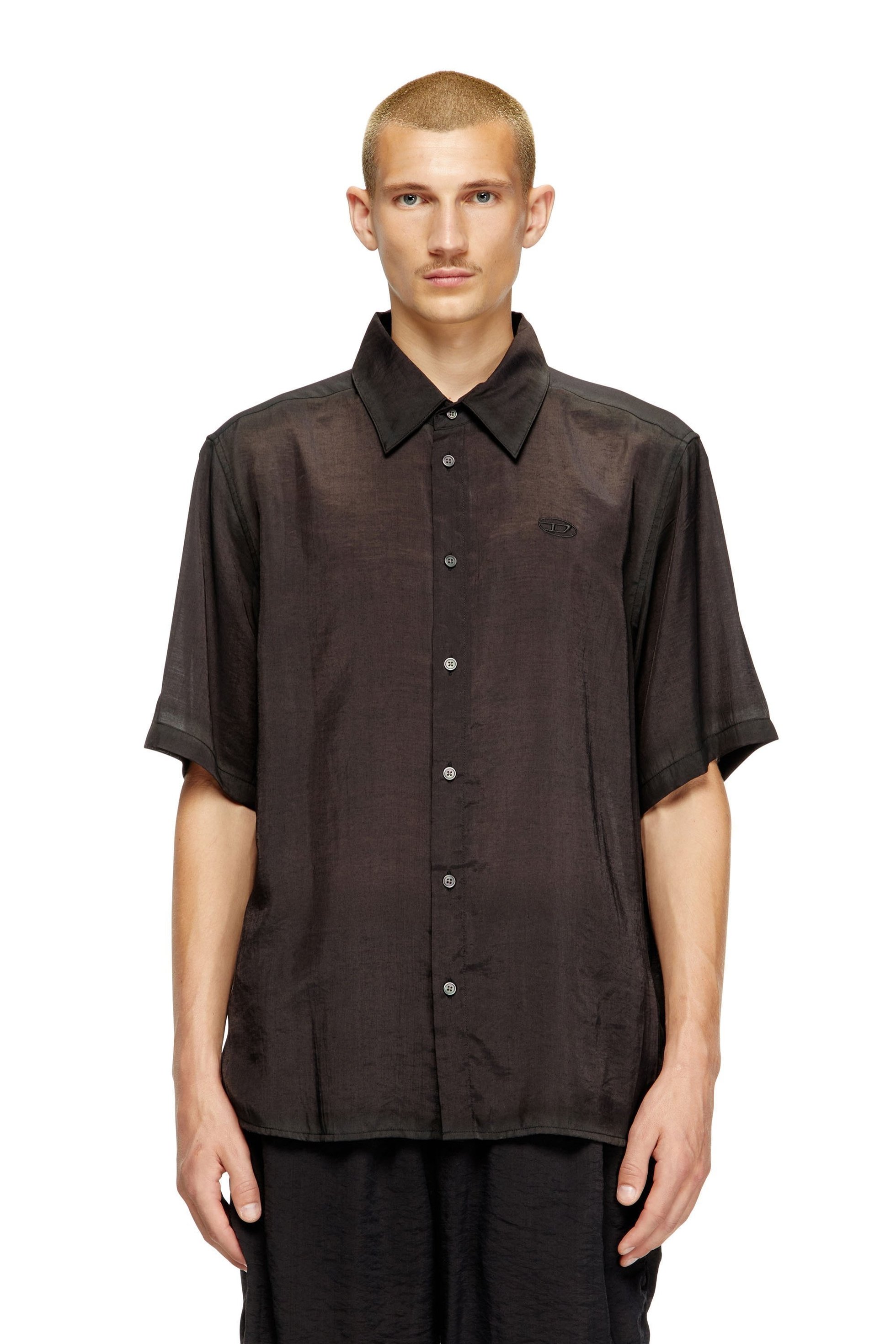 【ディーゼル/DIESEL / MEN】のメンズ 半袖シャツ S-SIMPLY-SS-LHBA インテリア・キッズ・メンズ・レディースファッション・服の通販 founy(ファニー) 　ファッション　Fashion　メンズファッション　Fashion for Men　おすすめ　Recommended / Our Picks　なめらか　Smooth, Silky Texture　オーバル　Oval Design　プレーン　Plain, Simple　メンズ　Men's, Menswear　半袖　Short Sleeve, Half Sleeve　ブラック|ID: prp329100004600847 ipo3291000000032710765