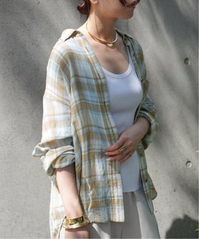 【エーピーストゥディオ/AP STUDIO】の*Vi/Li Check Wash シャツ 人気、トレンドファッション・服の通販 founy(ファニー) ファッション Fashion レディースファッション Fashion for Women トップス・カットソー Cut & Sew Tops シャツ・ブラウス・オフィスカジュアル Elegant Blouses & Button-Ups イタリア Italy チェック Check, Plaid, Tartan リネン Linen, Linen Fabric 羽織 Haori, Light Jacket |ID:prp329100004600927