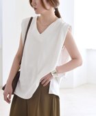 【シップス フォー ウィメン/SHIPS】のquaranciel 接触冷感/汗染み防止加工/洗濯機可能 Vネック ノースリーブ プルオーバー ホワイト|ID: prp329100004600935 ipo3291000000032711316