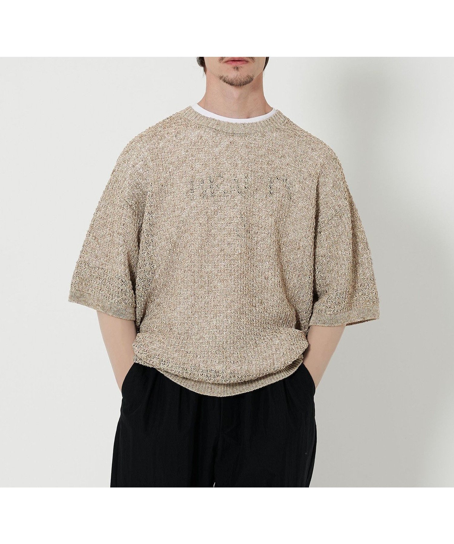 【ビューティ&ユース ユナイテッドアローズ/BEAUTY&YOUTH / UNITED ARROWS / MEN】のバスケット クルーネック ショートスリーブ ニット 人気、トレンドファッション・服の通販 founy(ファニー) 　ファッション　Fashion　メンズファッション　Fashion for Men　インナー　Innerwear　サンダル　Sandals, Summer Shoes　ショート　Short, Short Length　スニーカー　Sneakers, Trainers　スラックス　Slacks, Dress Pants　スリーブ　Sleeve, Long Sleeve / Short Sleeve　バスケット　Basket, Basket Bag　半袖　Short Sleeve, Half Sleeve　リネン　Linen, Linen Fabric　夏　Summer　旅行　Travel　 other-1|ID: prp329100004600954 ipo3291000000032711481
