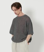 【ビューティ&ユース ユナイテッドアローズ/BEAUTY&YOUTH / UNITED ARROWS / MEN】のバスケット クルーネック ショートスリーブ ニット MD.GRAY|ID: prp329100004600954 ipo3291000000032711483
