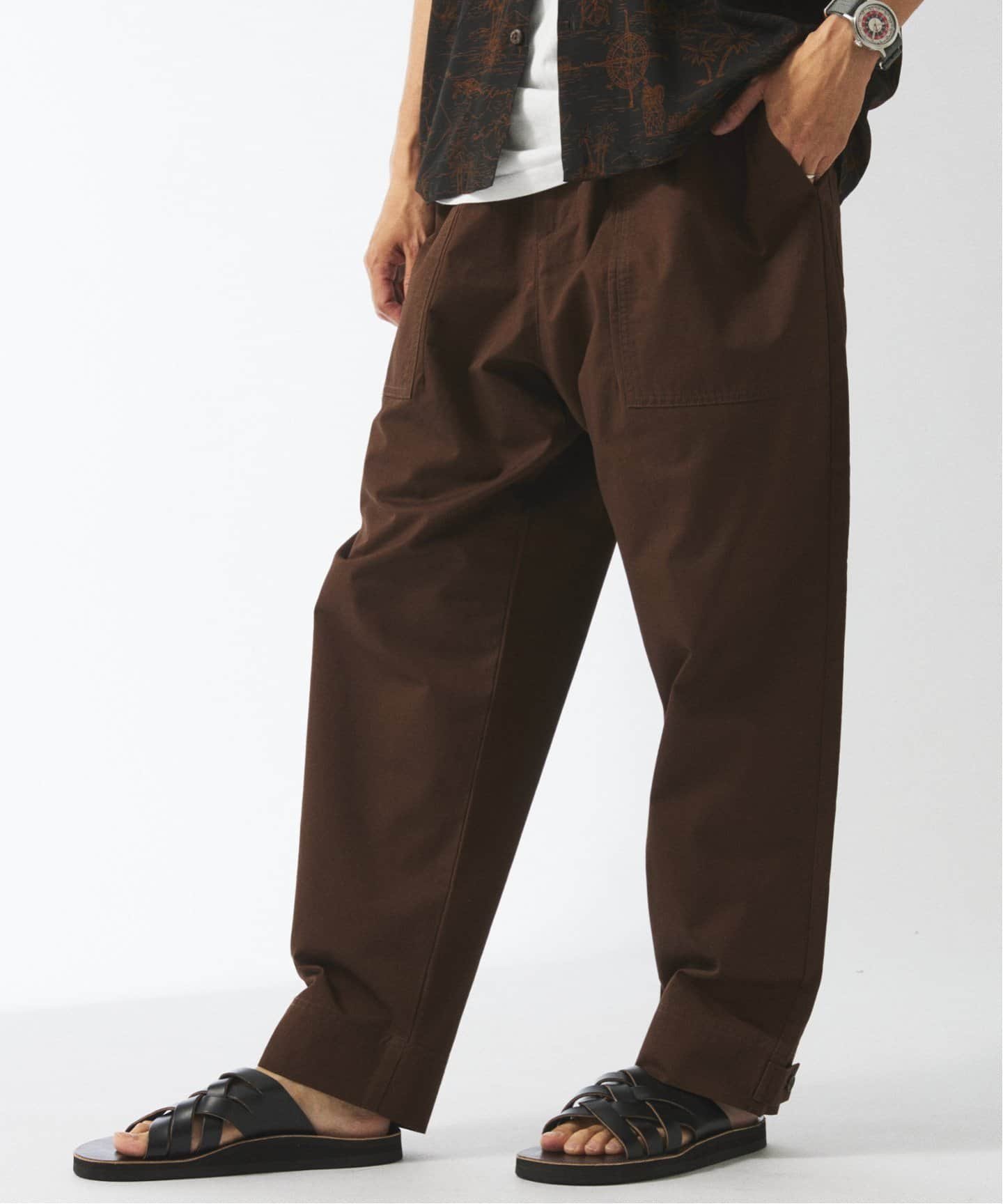 【ジャーナルスタンダード レリューム/JOURNAL STANDARD relume / MEN】のモデレート イージー ツイル ベイカー パンツ インテリア・キッズ・メンズ・レディースファッション・服の通販 founy(ファニー) 　ファッション　Fashion　メンズファッション　Fashion for Men　ボトムス　Bottoms　ショート　Short, Short Length　スピンドル　Spindle, Drawcord　ツイル　Twist, Twisted Detail　定番　Standard, Basic Item　ブラウン|ID: prp329100004600957 ipo3291000000032711528