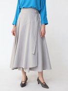【ラシュッド/LASUD】のラップフレアスカート ライトグレー|ID: prp329100004600966 ipo3291000000032711599