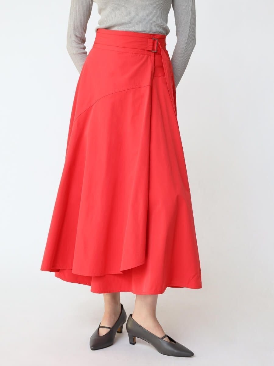 【ラシュッド/LASUD】のラップフレアスカート インテリア・キッズ・メンズ・レディースファッション・服の通販 founy(ファニー) 　ファッション　Fashion　レディースファッション　Fashion for Women　スカート　Skirts　Aライン・フレアスカート　A-Line & Flared Skirts　アシンメトリー　Asymmetrical Style　コラボ　Collaboration, Collab　シンプル　Simple, Minimal　ダブル　Double, Double-Breasted　なめらか　Smooth, Silky Texture　人気　Popular, Best Seller　フレア　Flare, Flared　ラップ　Wrap, Wrap Design　ランダム　Random, Irregular　ロング　Long, Long-Length　エレガント 上品　Elegant　ピンク|ID: prp329100004600966 ipo3291000000032711601