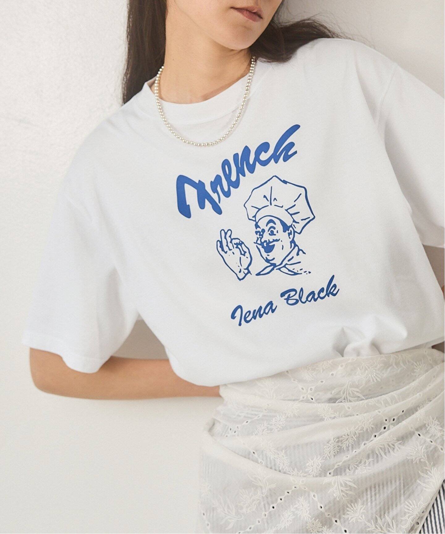 【イエナ/IENA】のBLACK フレンチクック Tシャツ インテリア・キッズ・メンズ・レディースファッション・服の通販 founy(ファニー) 　ファッション　Fashion　レディースファッション　Fashion for Women　トップス・カットソー　Cut & Sew Tops　シャツ・ブラウス・オフィスカジュアル　Elegant Blouses & Button-Ups　ロングTシャツ・Tシャツ　Longline T-Shirts & Tees　2025年　2025　2025-2026秋冬・A/W　Autumn/Winter 2025–26 AW25–26　おすすめ　Recommended / Our Picks　カットソー　Cut and Sewn Top　フェミニン　Feminine, Girly　フレンチ　French, French Style　プリント　Print, Printed Pattern　ホワイト|ID: prp329100004600967 ipo3291000000032711610