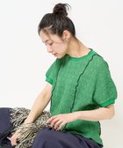 【ジョルジュ レッシュ/GEORGES RECH】のランダムシャーリングドルマンスリーブカットソー 人気、トレンドファッション・服の通販 founy(ファニー) ファッション Fashion レディースファッション Fashion for Women トップス・カットソー Cut & Sew Tops カットソー・ベーシックTシャツ Cut-and-Sewn Tops / Stretch Tees & Basics カットソー Cut and Sewn Top キャミソール Camisole, Spaghetti Strap Top スリーブ Sleeve, Long Sleeve / Short Sleeve タンク Tank Top, Sleeveless Top ランダム Random, Irregular ロング Long, Long-Length 洗える Machine Washable thumbnail グリーン|ID: prp329100004600985 ipo3291000000032711766