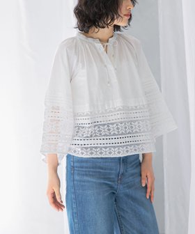 【アーバンリサーチ ロッソ/URBAN RESEARCH ROSSO】のsara mallika COTTON BORDER GATHER LACE TOP 人気、トレンドファッション・服の通販 founy(ファニー) ファッション Fashion レディースファッション Fashion for Women ワンピース Dresses 2025年 2025 2025春夏・S/S Spring/Summer 2025 SS25 インド Indian Textile クロシェ Crochet, Knitted Lace シルバー Silver, Metallic Silver ハンド Hand, Handmade フロント Front, Front Design プリント Print, Printed Pattern レース Lace, Lace Fabric ワーク Workwear, Utility Style 夏 Summer S/S・春夏 SS, Spring/Summer, Warm Season |ID:prp329100004600988