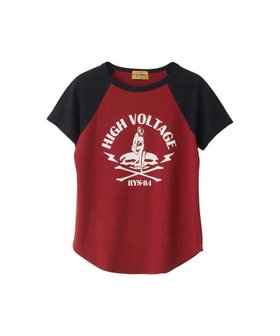 【ヒステリックグラマー/HYSTERIC GLAMOUR】のHIGH VOLTAGE Tシャツ 人気、トレンドファッション・服の通販 founy(ファニー) ファッション Fashion レディースファッション Fashion for Women トップス・カットソー Cut & Sew Tops シャツ・ブラウス・オフィスカジュアル Elegant Blouses & Button-Ups ロングTシャツ・Tシャツ Longline T-Shirts & Tees グラフィック Graphic, Graphic Design シンプル Simple, Minimal |ID:prp329100004600990