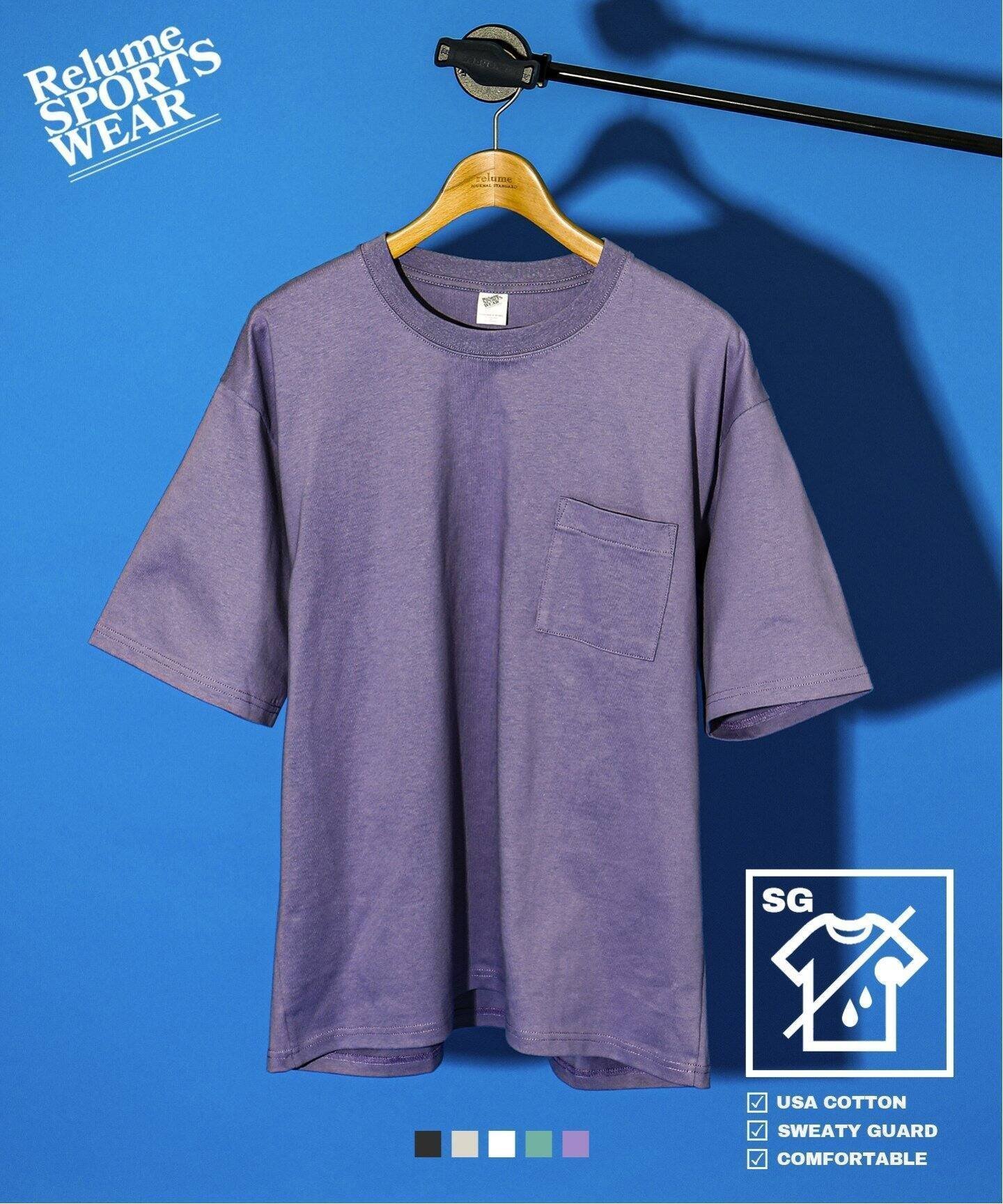 【ジャーナルスタンダード レリューム/JOURNAL STANDARD relume / MEN】の《追加 》USA コットン 汗ジミ防止 Tシャツ インテリア・キッズ・メンズ・レディースファッション・服の通販 founy(ファニー) 　ファッション　Fashion　メンズファッション　Fashion for Men　アウトドア　Outdoor Clothing　インナー　Innerwear　シンプル　Simple, Minimal　スポーツ　Sports, Activewear　バランス　Balance, Style Balance　フィット　Fit, Slim Fit　リラックス　Relax, Relaxed Fit　ビジネス 仕事 通勤　Business / Work / Commuting　パープル|ID: prp329100004600996 ipo3291000000032711861