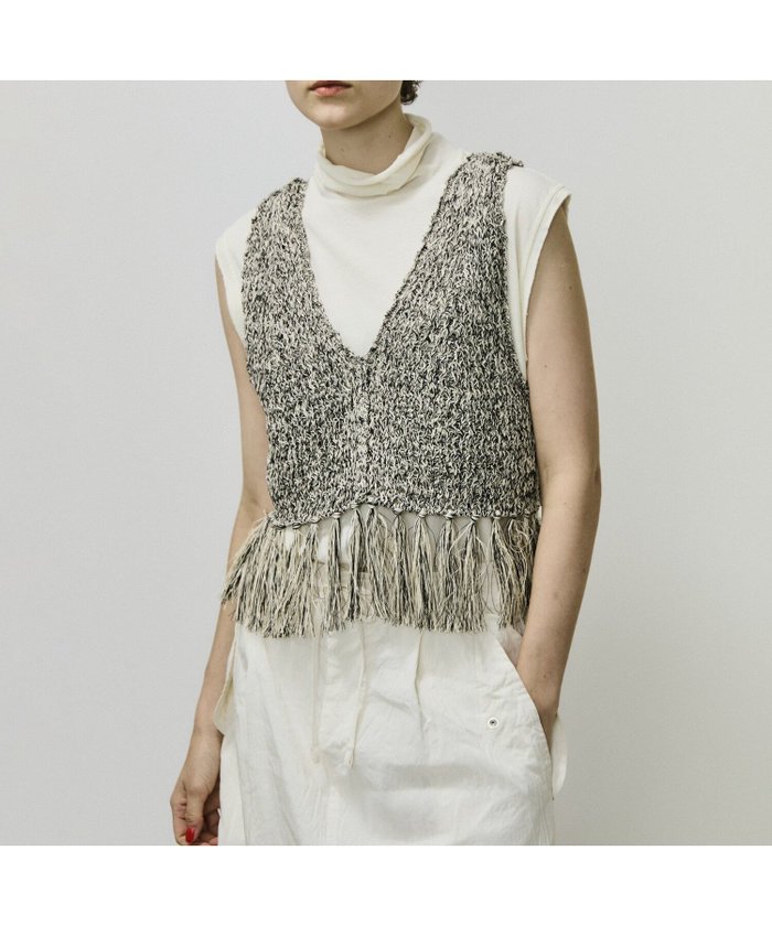 【ビショップ/Bshop】のハニカムメッシュ フリンジトップス WOMEN インテリア・キッズ・メンズ・レディースファッション・服の通販 founy(ファニー) https://founy.com/ ファッション Fashion レディースファッション Fashion for Women トップス・カットソー Cut & Sew Tops おすすめ Recommended / Our Picks ショート Short, Short Length シルク Silk, 100% Silk フィット Fit, Slim Fit レギュラー Regular, Standard Fit |ID: prp329100004600997 ipo3291000000032711862
