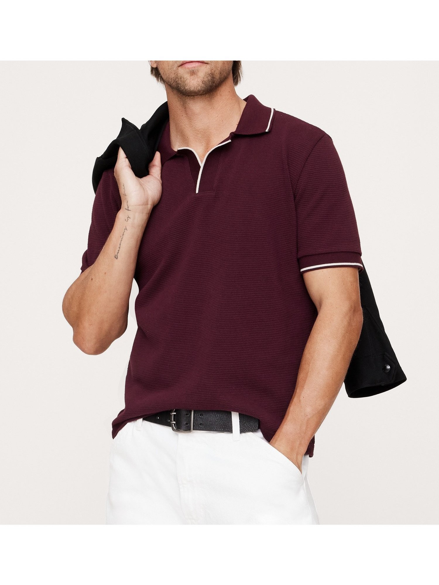 【バナナ リパブリック/BANANA REPUBLIC / MEN】のコットン メッシュポロシャツ インテリア・キッズ・メンズ・レディースファッション・服の通販 founy(ファニー) 　ファッション　Fashion　メンズファッション　Fashion for Men　ショート　Short, Short Length　ポロシャツ　Polo Shirt, Collared Tee　メッシュ　Mesh, Net Fabric　WICKED|ID: prp329100004601062 ipo3291000000032712323