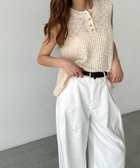 【キャナルジーン/CANAL JEAN】のEl mar ヘンリーバルーンニットタンクトップ 人気、トレンドファッション・服の通販 founy(ファニー) ファッション Fashion レディースファッション Fashion for Women トップス・カットソー Cut & Sew Tops ニット Knit Tops & Sweaters おすすめ Recommended / Our Picks アクリル Acrylic Material デニム Denim, Jeans Material ボトム Bottoms, Lower Wear ワイド Wide, Wide Fit thumbnail アイボリー|ID: prp329100004601070 ipo3291000000032712415