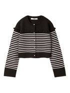 【ファーファー/FURFUR】のフリルバスクボーダーカーディガン BLK[009]|ID: prp329100004601072 ipo3291000000032712430