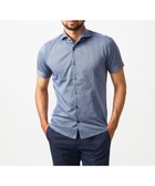 【ミッシェルクラン オム/MICHEL KLEIN / MEN】の《日本製》ジャガード柄半袖シャツ ブルー|ID: prp329100004601074 ipo3291000000032712443