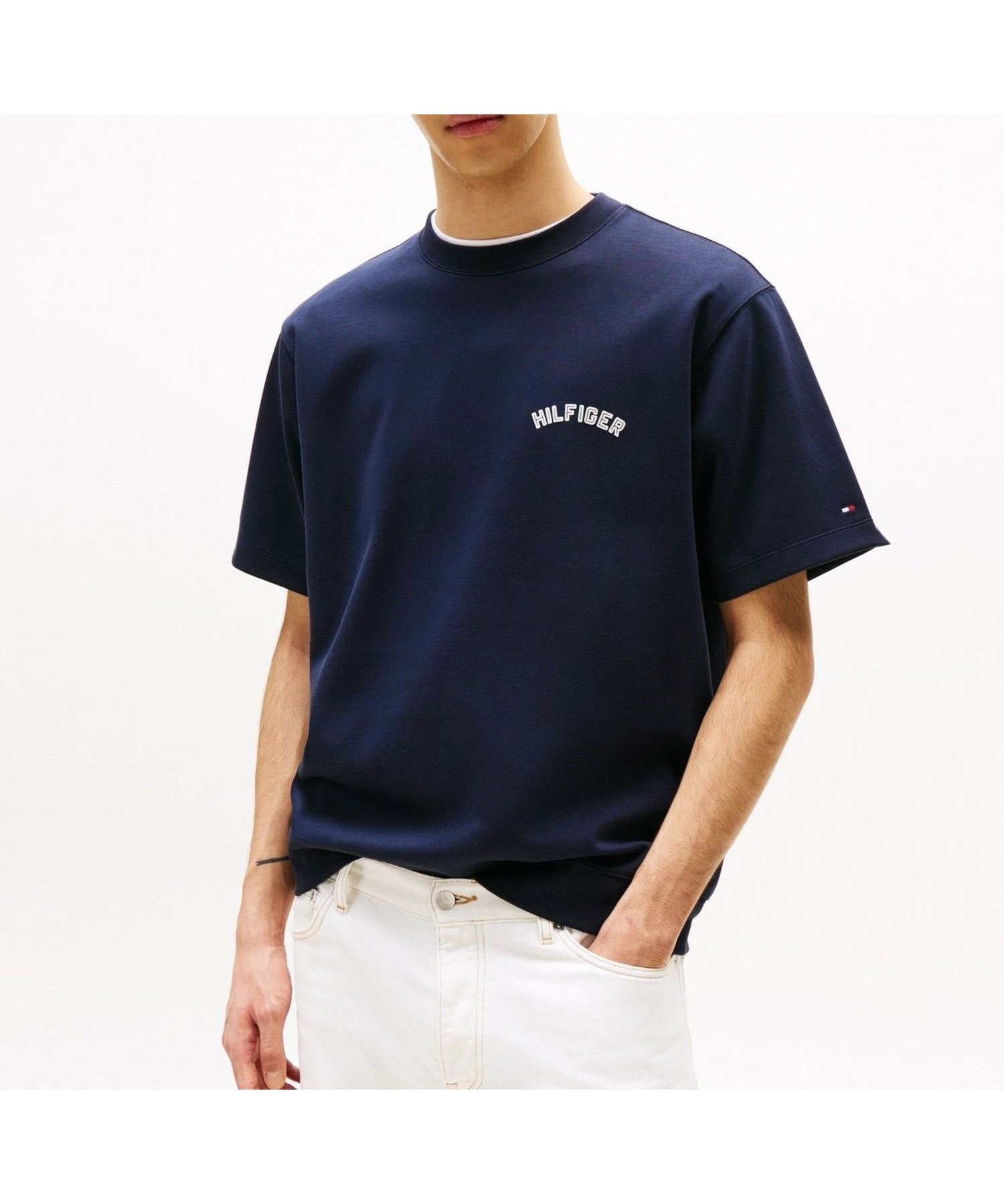 【トミーヒルフィガー/TOMMY HILFIGER / MEN】のショートスリーブグラフィックスウェットシャツ インテリア・キッズ・メンズ・レディースファッション・服の通販 founy(ファニー) 　ファッション　Fashion　メンズファッション　Fashion for Men　アメリカン　American Style　インナー　Innerwear　クラシック　Classic, Timeless Style　ゴルフ　Golf　スリーブ　Sleeve, Long Sleeve / Short Sleeve　タートルネック　Turtleneck, High Neck　デニム　Denim, Jeans Material　モダン　Modern, Contemporary　ロング　Long, Long-Length　人気　Popular, Best Seller　ネイビーDW5|ID: prp329100004601076 ipo3291000000032712468