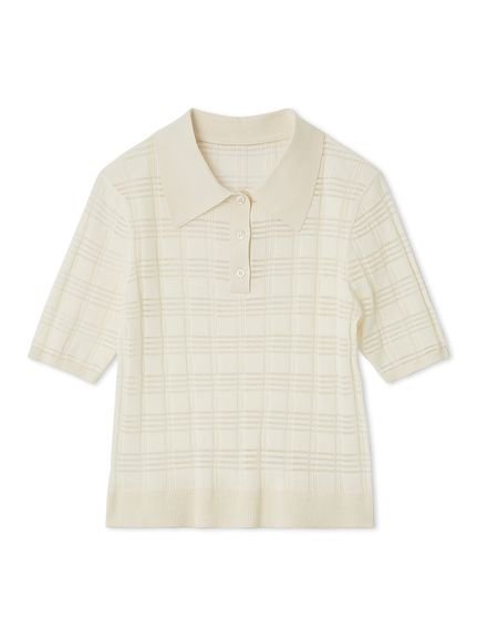【リリーブラウン/Lily Brown】のシアーニットポロシャツ インテリア・キッズ・メンズ・レディースファッション・服の通販 founy(ファニー) https://founy.com/ ファッション Fashion レディースファッション Fashion for Women トップス・カットソー Cut & Sew Tops ニット Knit Tops & Sweaters シャツ・ブラウス・オフィスカジュアル Elegant Blouses & Button-Ups ポロシャツ・きれいめカジュアル Smart-Casual Polo Tops コンパクト Compact, Small Size ストライプ Stripe, Striped Pattern ボーダー Border, Stripe ポロシャツ Polo Shirt, Collared Tee |ID: prp329100004601083 ipo3291000000032712549