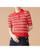 【リリーブラウン/Lily Brown】のシアーニットポロシャツ RED[046]|ID: prp329100004601083 ipo3291000000032712551