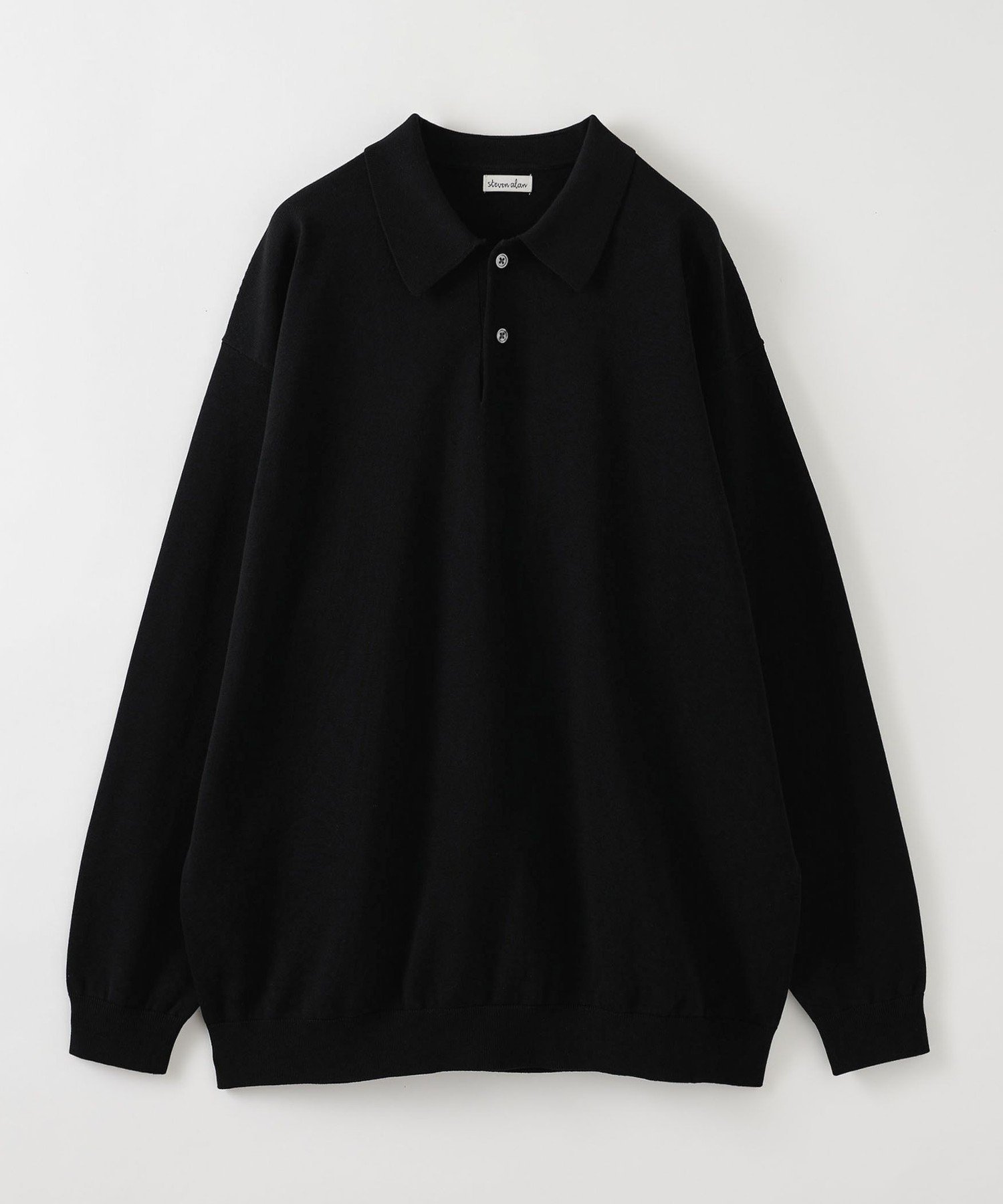 【ビューティ&ユース ユナイテッドアローズ/BEAUTY&YOUTH / UNITED ARROWS / MEN】のSteven Alan ハイツイスト ポロシャツ LOOSE インテリア・キッズ・メンズ・レディースファッション・服の通販 founy(ファニー) 　ファッション　Fashion　メンズファッション　Fashion for Men　ツイスト　Tweed, Tweed Fabric　バランス　Balance, Style Balance　フィット　Fit, Slim Fit　ポロシャツ　Polo Shirt, Collared Tee　ルーズ　Loose, Oversized　BLACK|ID: prp329100004601087 ipo3291000000032712601