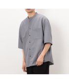 【コムサイズム/COMME CA ISM / MEN】の【セットアップ対応】ウールライク 五分袖 バンドカラーシャツ グレー|ID: prp329100004601091 ipo3291000000032712655