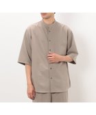 【コムサイズム/COMME CA ISM / MEN】の【セットアップ対応】ウールライク 五分袖 バンドカラーシャツ ベージュ|ID: prp329100004601091 ipo3291000000032712658