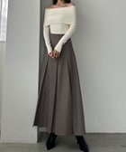 【ジュノア/JUNOAH】のLouere ボックスプリーツスカート ミックスブラウン|ID: prp329100004601092 ipo3291000000032712681