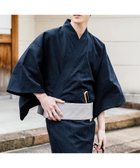 【ロッキーモンロー/Rocky Monroe / MEN】のしじら織り帯付き浴衣 扇子 下駄 巾着 5点セット ネイビー-1|ID: prp329100004601110 ipo3291000000032712845