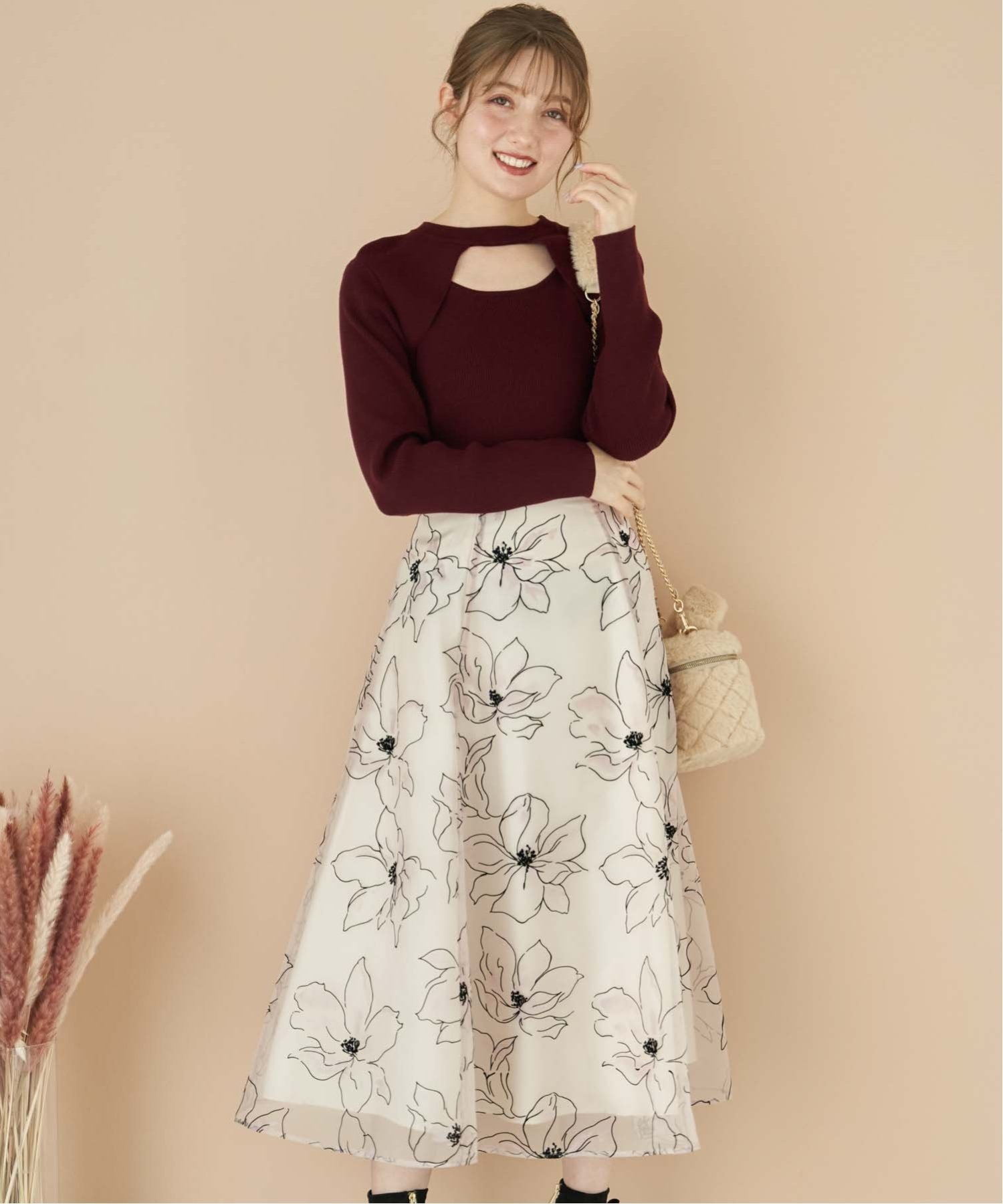 【ノエラ/Noela】のグリッターフロッキースカート インテリア・キッズ・メンズ・レディースファッション・服の通販 founy(ファニー) 　ファッション　Fashion　レディースファッション　Fashion for Women　スカート　Skirts　グリッター　Glitter, Sparkle　シャーリング　Shirring, Ruched　トレンド　Trend, Trending Now　ポケット　Pocket, Pocket Detail　今季　This Season, Current Season　ピンク|ID: prp329100004601116 ipo3291000000032712895