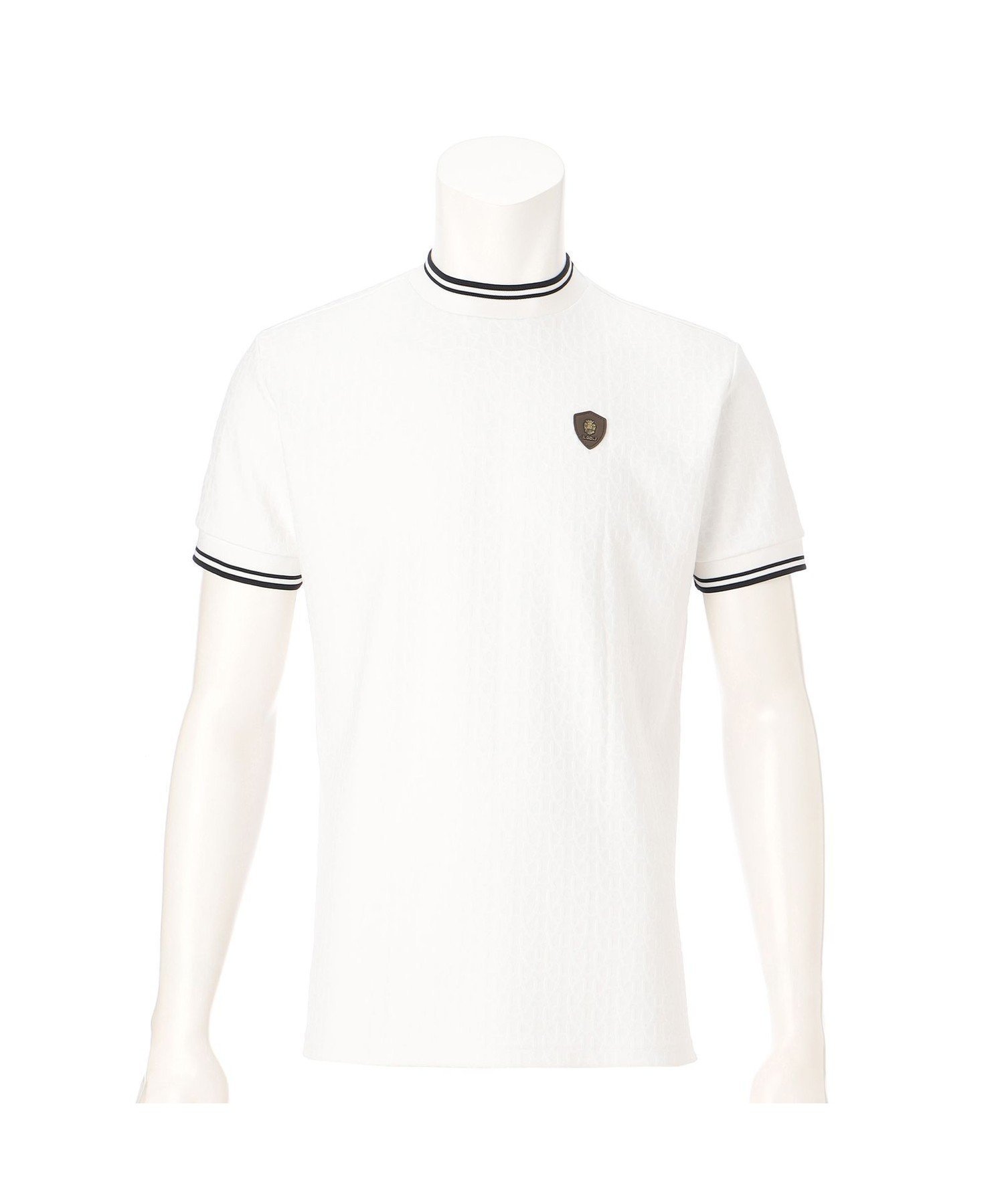 【フェリージ/Felisi / MEN】の【Felisi Golf/フェリージゴルフ】【MENS】モノグラム Tシャツ 吸水速乾 MS MONOGRAM JQ HIGH NECK インテリア・キッズ・メンズ・レディースファッション・服の通販 founy(ファニー) 　ファッション　Fashion　メンズファッション　Fashion for Men　イタリア　Italy　春　Spring　吸水　Absorbent, Quick-Dry　バランス　Balance, Style Balance　モチーフ　Motif, Design Theme　無地　Plain, Solid Color　ラウンド　Round, Round Neck　S/S・春夏　SS, Spring/Summer, Warm Season　おすすめ　Recommended / Our Picks　夏　Summer　ゴルフ　Golf　WHITE|ID: prp329100004601119 ipo3291000000032712917