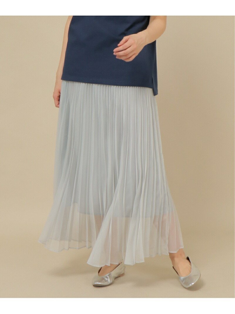 【イッカ/ikka】のシアプリーツスカート インテリア・キッズ・メンズ・レディースファッション・服の通販 founy(ファニー) 　ファッション　Fashion　レディースファッション　Fashion for Women　スカート　Skirts　プリーツスカート / 上品フェミニンスタイル　Pleated Skirts　シアー　Sheer, See-Through　プリーツ　Pleats, Pleated　エレガント 上品　Elegant　夏　Summer　春　Spring　グレイ|ID: prp329100004601121 ipo3291000000032712936