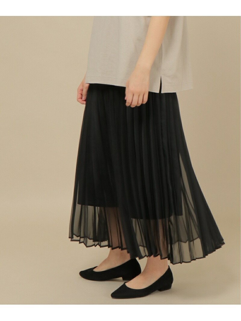 【イッカ/ikka】のシアプリーツスカート インテリア・キッズ・メンズ・レディースファッション・服の通販 founy(ファニー) 　ファッション　Fashion　レディースファッション　Fashion for Women　スカート　Skirts　プリーツスカート / 上品フェミニンスタイル　Pleated Skirts　シアー　Sheer, See-Through　プリーツ　Pleats, Pleated　エレガント 上品　Elegant　夏　Summer　春　Spring　ブラック|ID: prp329100004601121 ipo3291000000032712937