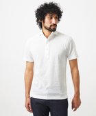 【ミッシェルクラン オム/MICHEL KLEIN / MEN】の《日本製》幾何学柄ポロシャツ ホワイト|ID: prp329100004601123 ipo3291000000032712948