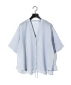 【マーコート/MARcourt】のMIDIUMISOLID for Ladies ハーフスリーブドローストリングカーディガン サックス|ID: prp329100004601131 ipo3291000000032713002