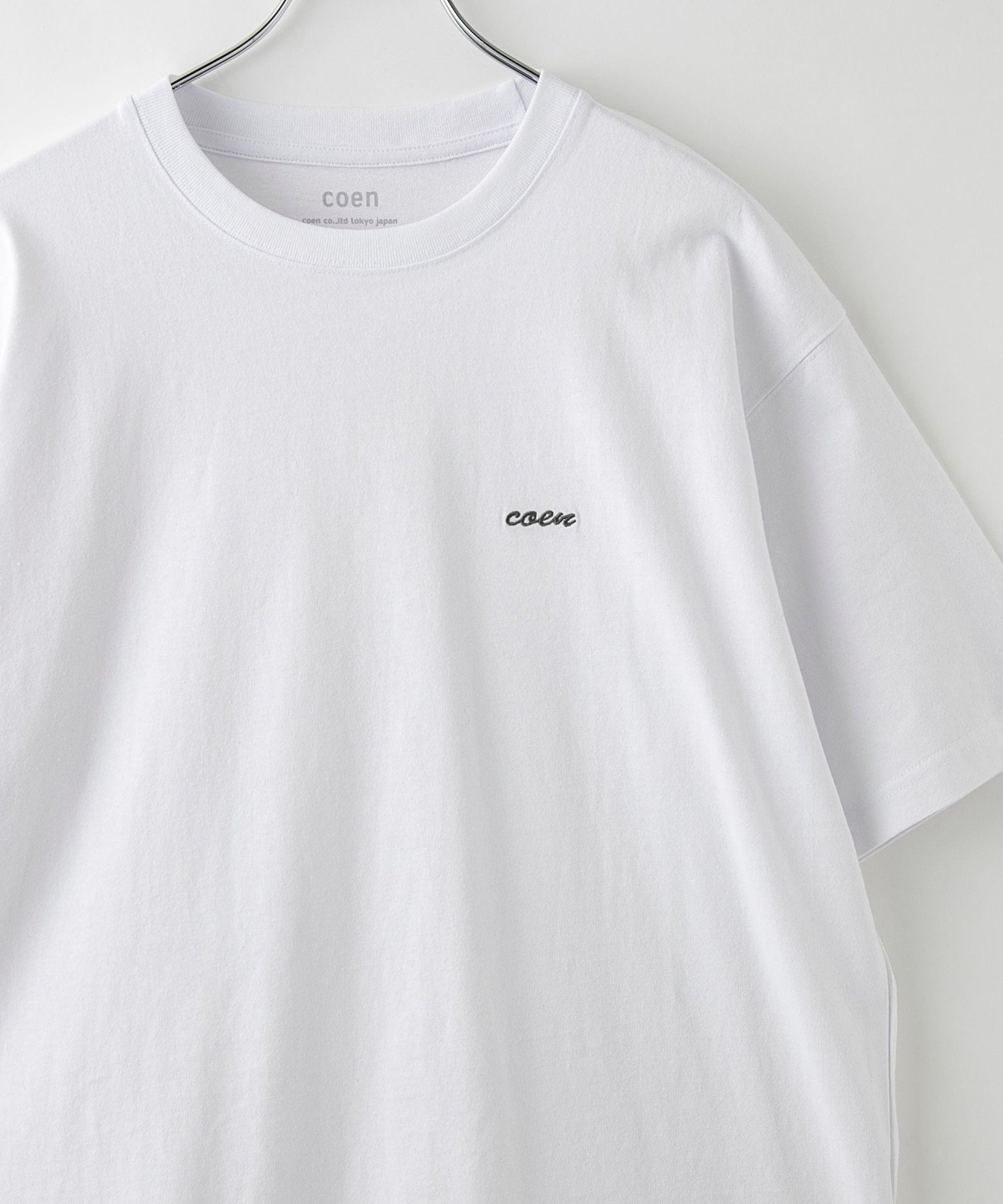 【コーエン/COEN】のUSAコットンcoenロゴTシャツ 人気、トレンドファッション・服の通販 founy(ファニー) 　ファッション　Fashion　レディースファッション　Fashion for Women　トップス・カットソー　Cut & Sew Tops　シャツ・ブラウス・オフィスカジュアル　Elegant Blouses & Button-Ups　ロングTシャツ・Tシャツ　Longline T-Shirts & Tees　おすすめ　Recommended / Our Picks　シンプル　Simple, Minimal　トレンド　Trend, Trending Now　メンズ　Men's, Menswear　人気　Popular, Best Seller　定番　Standard, Basic Item　 other-1|ID: prp329100004601138 ipo3291000000033108615