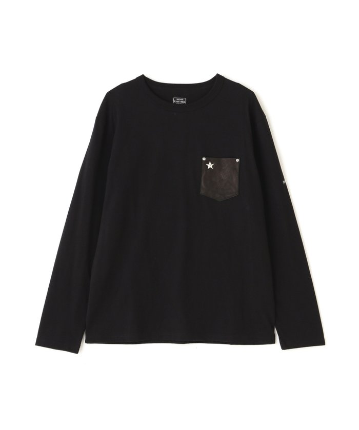 【ショット/Schott / MEN】のLETHER POKET LS TEE/レザーポケット ロングスリーブ Tシャツ インテリア・キッズ・メンズ・レディースファッション・服の通販 founy(ファニー) https://founy.com/ ファッション Fashion メンズファッション Fashion for Men シンプル Simple, Minimal ジャケット Jacket, Outerwear スタッズ Studs, Metal Accents スリーブ Sleeve, Long Sleeve / Short Sleeve 定番 Standard, Basic Item ニューヨーク New York, NYC Style フロント Front, Front Design ポケット Pocket, Pocket Detail ライダース Riders ライダースジャケット Riders, Biker Jacket ロング Long, Long-Length |ID: prp329100004601148 ipo3291000000032713094