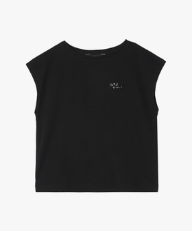 【アニエスベー ファム/agnes b. FEMME】のグリッターロゴフレンチスリーブTシャツ 人気、トレンドファッション・服の通販 founy(ファニー) ファッション Fashion レディースファッション Fashion for Women トップス・カットソー Cut & Sew Tops シャツ・ブラウス・オフィスカジュアル Elegant Blouses & Button-Ups ロングTシャツ・Tシャツ Longline T-Shirts & Tees シンプル Simple, Minimal リラックス Relax, Relaxed Fit |ID:prp329100004601152