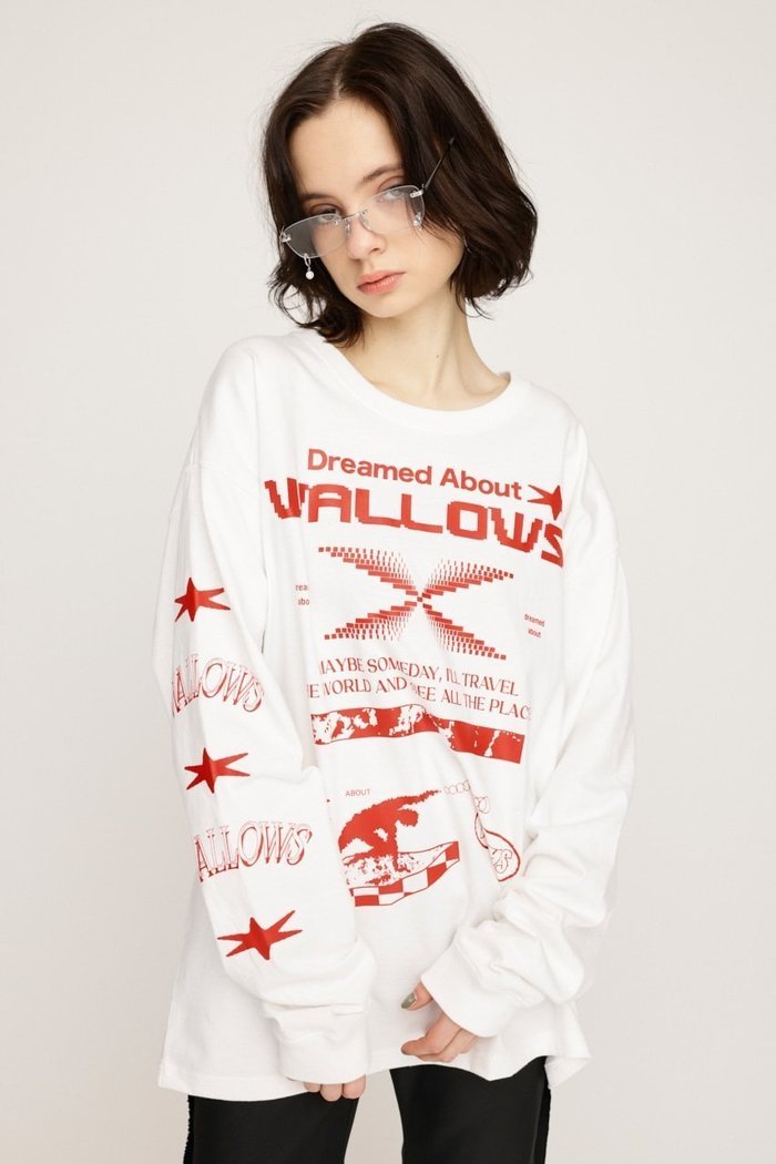【スライ/SLY】のCREW NECK PRINT トップス インテリア・キッズ・メンズ・レディースファッション・服の通販 founy(ファニー) https://founy.com/ ファッション Fashion レディースファッション Fashion for Women トップス・カットソー Cut & Sew Tops おすすめ Recommended / Our Picks インナー Innerwear ジャケット Jacket, Outerwear フロント Front, Front Design プリント Print, Printed Pattern ルーズ Loose, Oversized |ID: prp329100004601174 ipo3291000000032713223