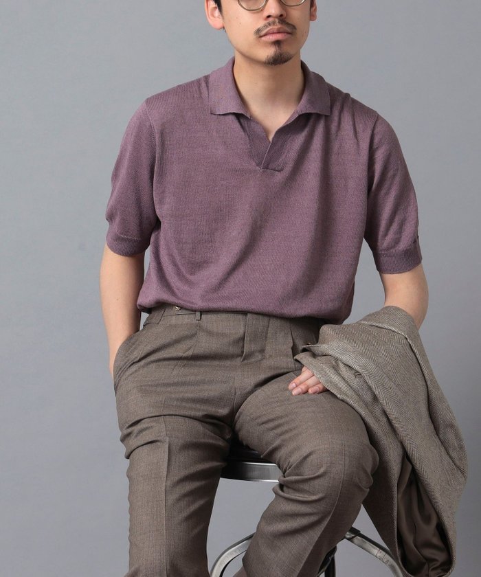 【その他のブランド/Other】のFILIPPO DE LAURENTIIS / コットンリネン スキッパー ポロシャツ インテリア・キッズ・メンズ・レディースファッション・服の通販 founy(ファニー) https://founy.com/ ファッション Fashion メンズファッション Fashion for Men イタリア Italy インナー Innerwear スキッパー Skipper, Open Collar スタイリッシュ Stylish, Fashionable ポロシャツ Polo Shirt, Collared Tee モダン Modern, Contemporary リネン Linen, Linen Fabric 定番 Standard, Basic Item |ID: prp329100004601177 ipo3291000000032713259