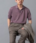 【その他のブランド/Other】のFILIPPO DE LAURENTIIS / コットンリネン スキッパー ポロシャツ PURPLE/430|ID: prp329100004601177 ipo3291000000032713260