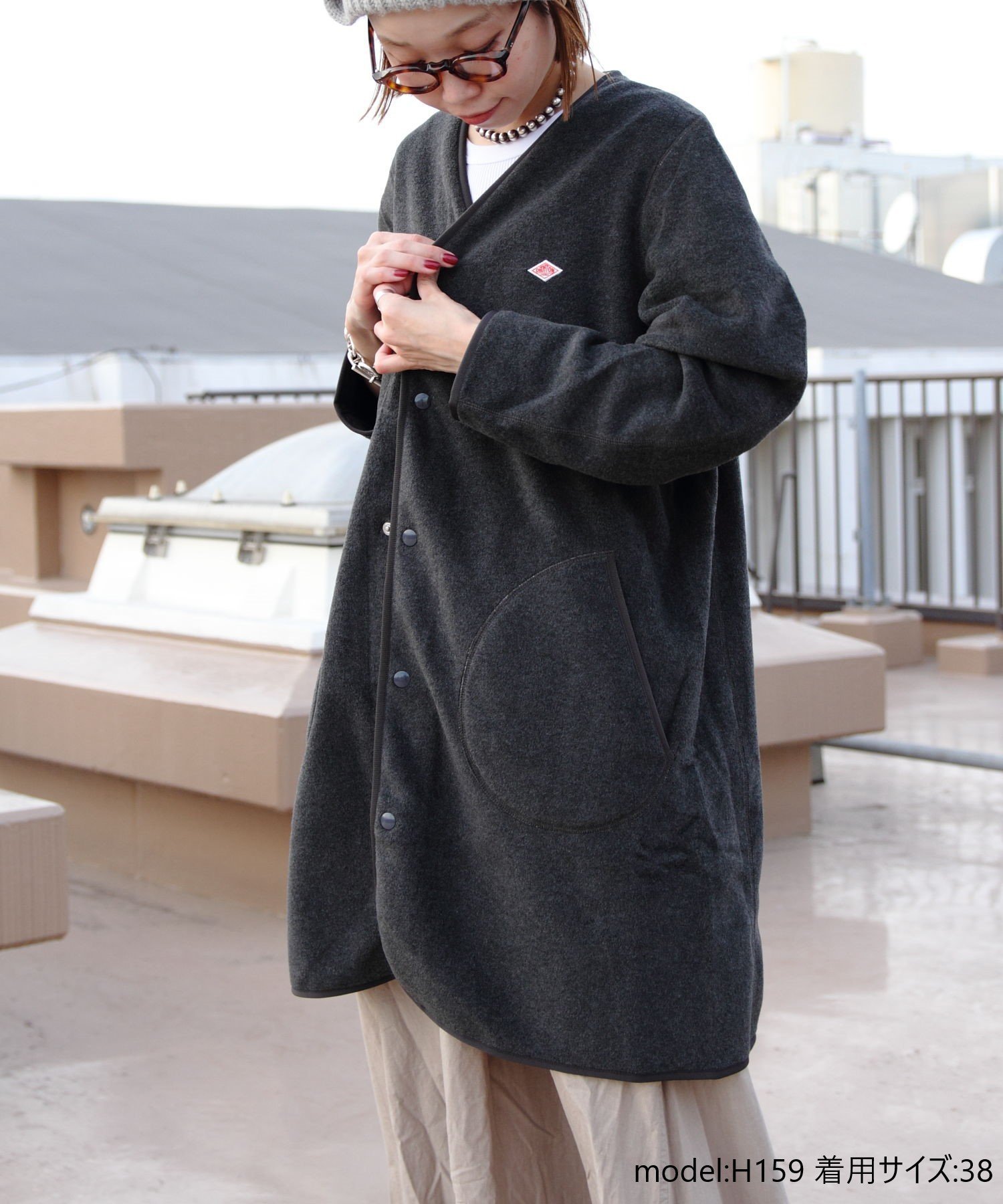 【その他のブランド/Other】のフリースカラーレスコート インテリア・キッズ・メンズ・レディースファッション・服の通販 founy(ファニー) 　ファッション　Fashion　レディースファッション　Fashion for Women　アウター　Coat / Outerwear Collection　コート・ロングコート・ピーコート　Long Coats, Peacoats & More　お家時間・ステイホーム　Stay Home / At Home　アウトドア　Outdoor Clothing　カーディガン　Cardigan, Knitwear　パイピング　Piping, Trim Design　ロング　Long, Long-Length　冬　Winter / This Winter　定番　Standard, Basic Item　A/W・秋冬　Autumn/Winter　CHGRY|ID: prp329100004601192 ipo3291000000032713370