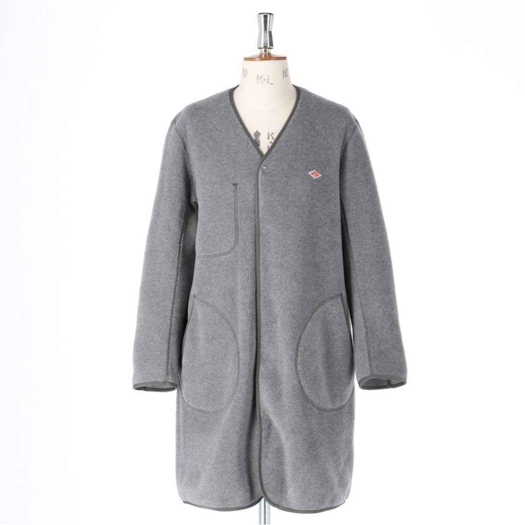 【その他のブランド/Other】のフリースカラーレスコート インテリア・キッズ・メンズ・レディースファッション・服の通販 founy(ファニー) 　ファッション　Fashion　レディースファッション　Fashion for Women　アウター　Coat / Outerwear Collection　コート・ロングコート・ピーコート　Long Coats, Peacoats & More　お家時間・ステイホーム　Stay Home / At Home　アウトドア　Outdoor Clothing　カーディガン　Cardigan, Knitwear　パイピング　Piping, Trim Design　ロング　Long, Long-Length　冬　Winter / This Winter　定番　Standard, Basic Item　A/W・秋冬　Autumn/Winter　GRY|ID: prp329100004601192 ipo3291000000032713371