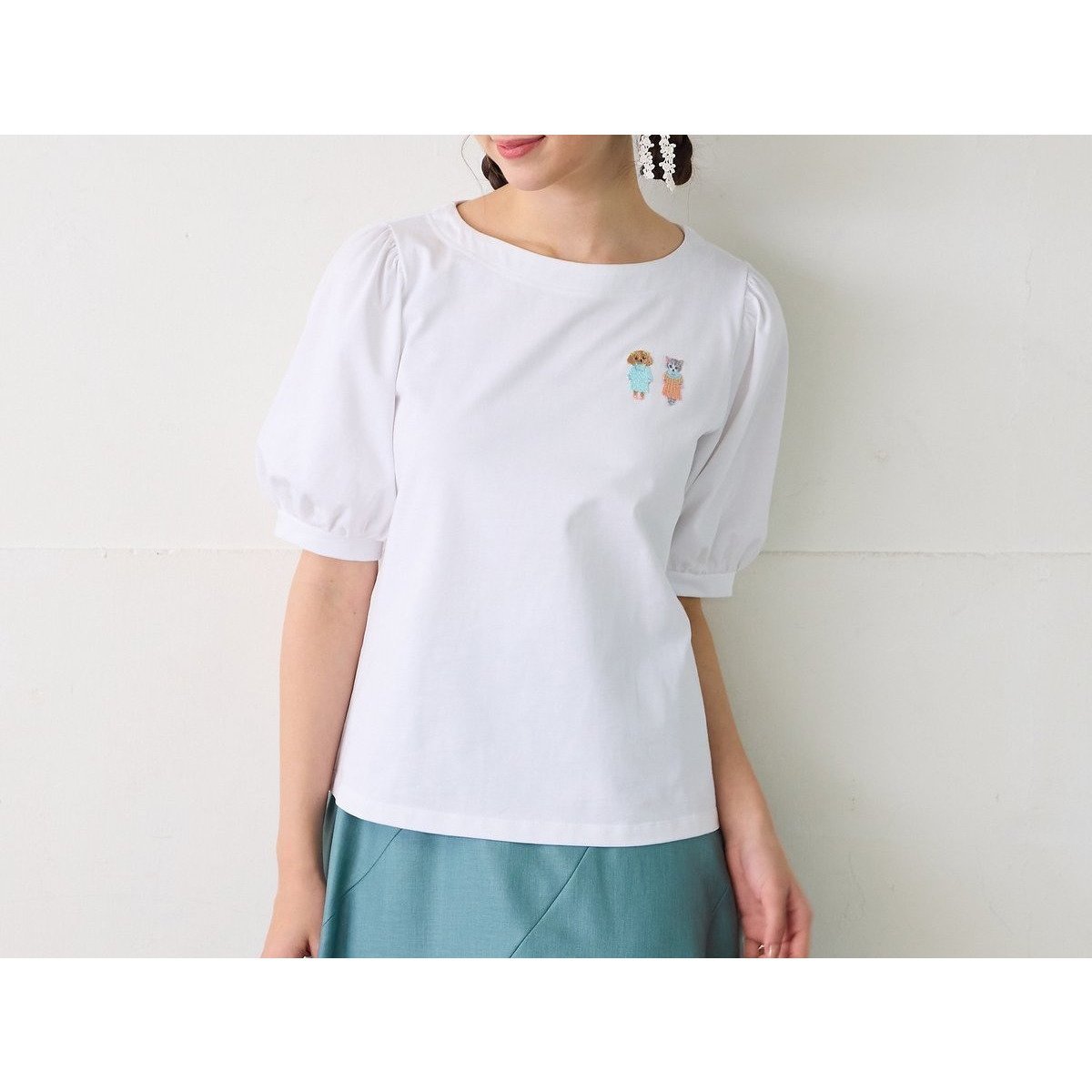 【ローズティアラ/Rose Tiara】の【22fabric】マイコーデカットソー 人気、トレンドファッション・服の通販 founy(ファニー) 　ファッション　Fashion　レディースファッション　Fashion for Women　トップス・カットソー　Cut & Sew Tops　カットソー・ベーシックTシャツ　Cut-and-Sewn Tops / Stretch Tees & Basics　イラスト　Illustration　カットソー　Cut and Sewn Top　スマート　Smart, Elegant　トレンド　Trend, Trending Now　プリント　Print, Printed Pattern　ボーダー　Border, Stripe　モチーフ　Motif, Design Theme　夏　Summer　 other-1|ID: prp329100004601206 ipo3291000000032713444
