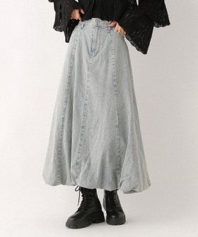 【ヘザー/Heather】のバルーンデニムロングスカート 人気、トレンドファッション・服の通販 founy(ファニー) ファッション Fashion レディースファッション Fashion for Women スカート Skirts ロングスカート Long Skirts / Maxi & Midi Skirts おすすめ Recommended / Our Picks コンパクト Compact, Small Size デニム Denim, Jeans Material |ID:prp329100004601219