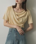 【センスオブプレイス/SENSE OF PLACE by URBAN RESEARCH】のアシメドレープトップ(半袖) BEIGE|ID: prp329100004601225 ipo3291000000032713647