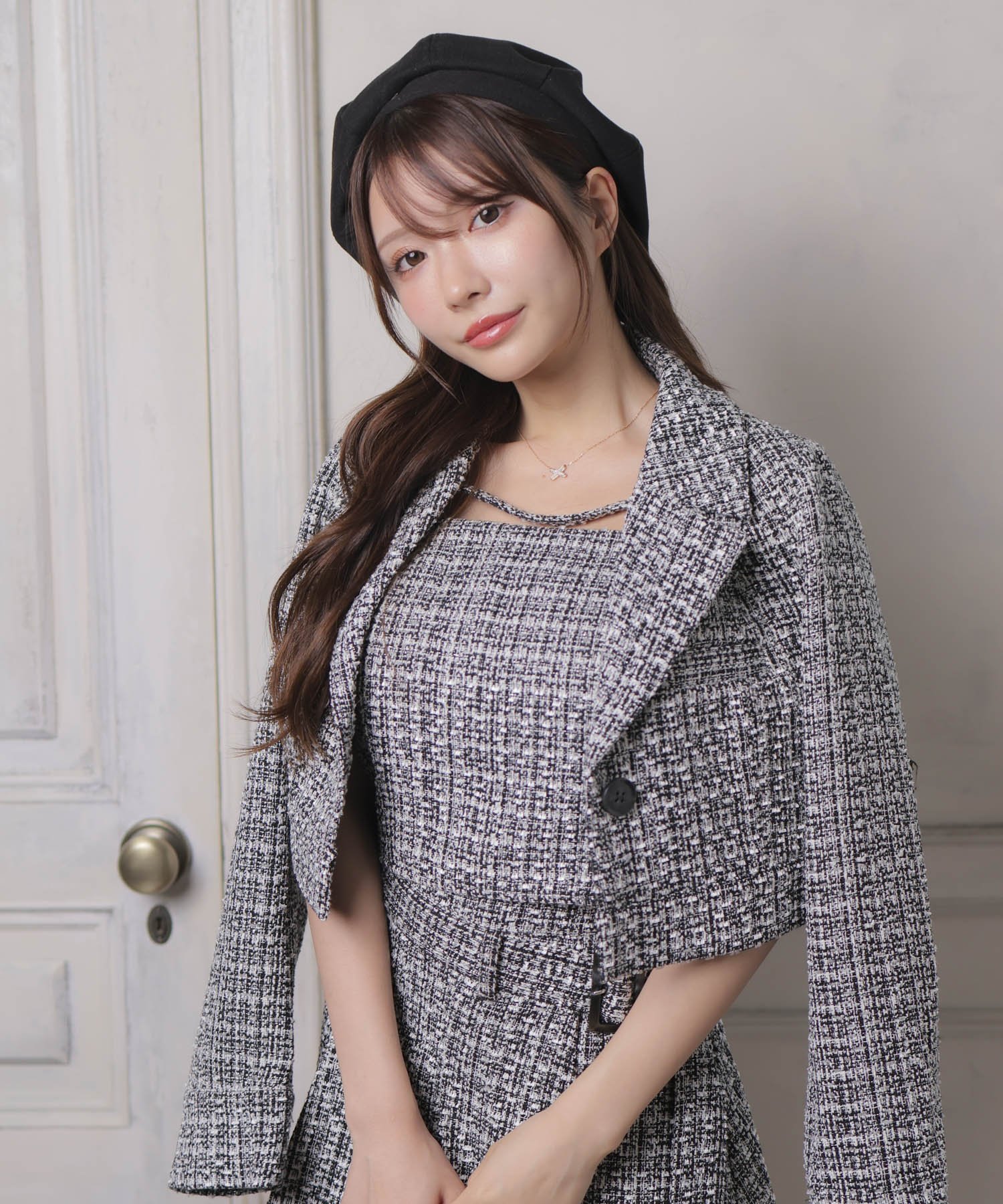 【リップサービス/LIP SERVICE】のマルチパターンクロップドジャケット インテリア・キッズ・メンズ・レディースファッション・服の通販 founy(ファニー) 　ファッション　Fashion　レディースファッション　Fashion for Women　アウター　Coat / Outerwear Collection　レディースジャケット・軽アウター　Jackets　クロップド　Cropped, Short Length　コンパクト　Compact, Small Size　シンプル　Simple, Minimal　ストレッチ　Stretch, Stretchy Fabric　チェック　Check, Plaid, Tartan　ツイード　Twill, Twill Weave　マニッシュ　Mannish, Boyish　マーブル　Marble, Marble Pattern　ミックス　Mix, Mixed Style　モノトーン　Monotone, Black and White　ミックス1|ID: prp329100004601226 ipo3291000000032713653